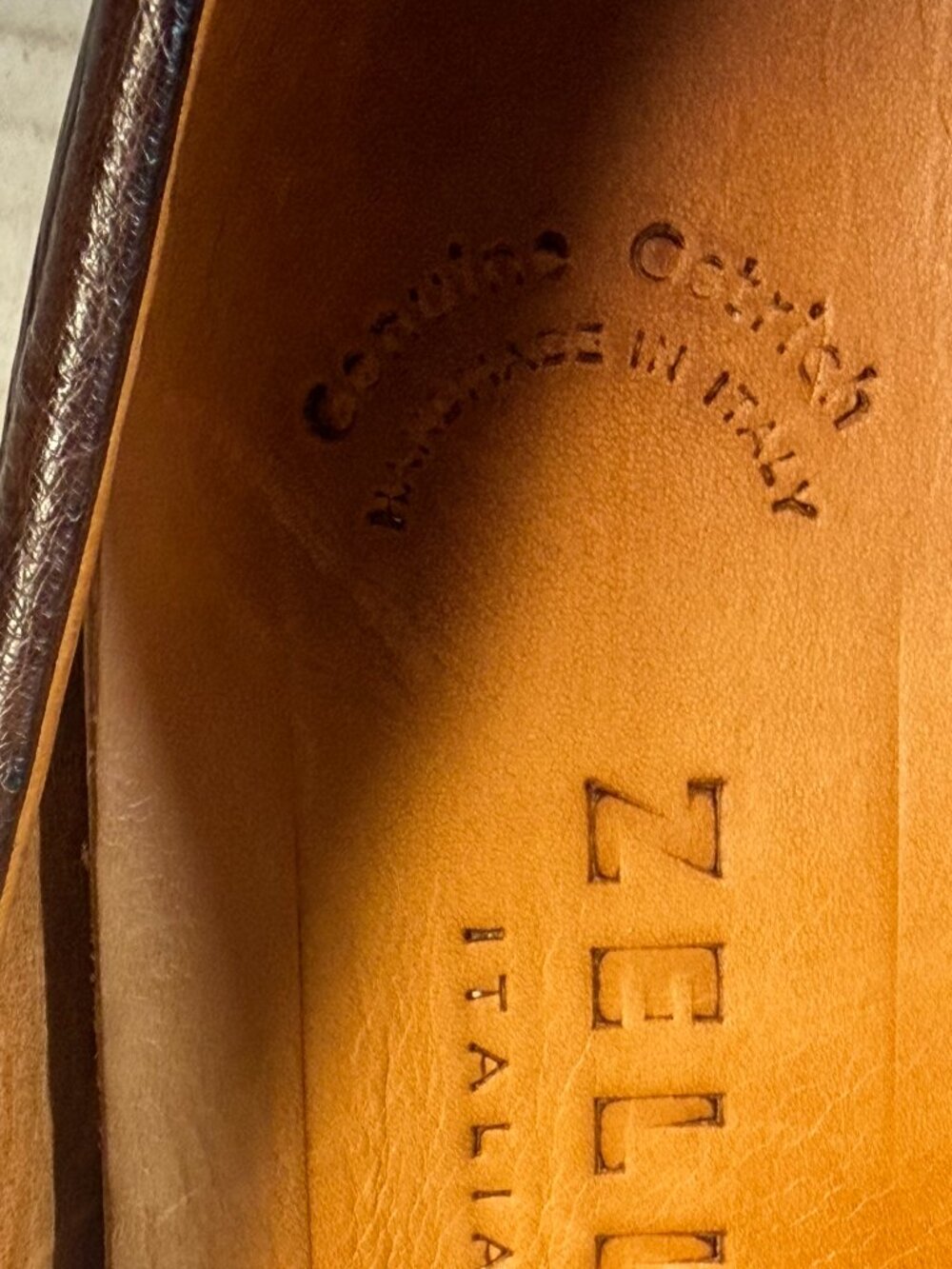 Men's Zelli Roma size 9 Brown Ostrich leather shoes - Picture 11 of 16